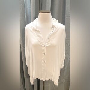 La miel dolman sleeve collard button down shirt